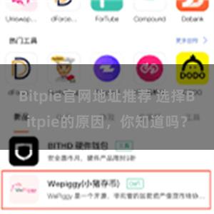 Bitpie官网地址推荐 选择Bitpie的原因，你知道吗？