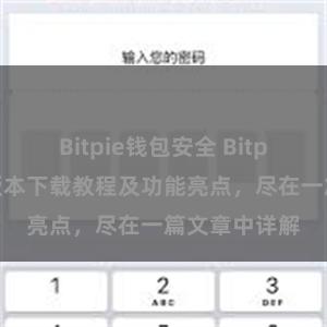 Bitpie钱包安全 Bitpie钱包最新版本下载教程及功能亮点，尽在一篇文章中详解